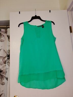 Millennium Sea Foam Green Layered Sleeveless Top